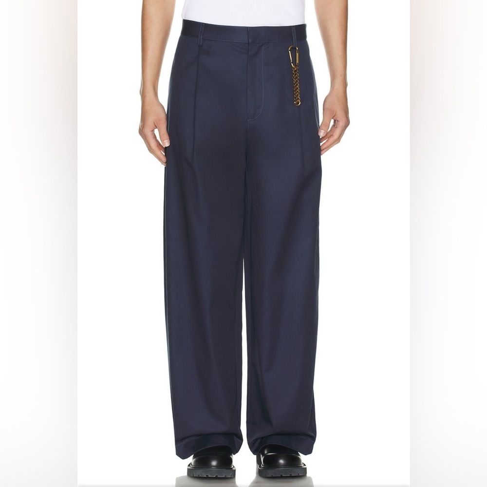 NWT DARKPARK Daniel Wide Leg Trousers in Blue Navy NEW FWRD CHAIN - Picture 1 of 14
